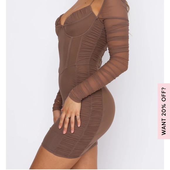 White fox mini dress - Picture 3 of 6